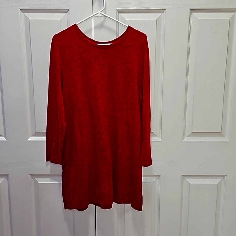 Old navy red dress with slightly slitted sides
